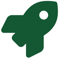 Green rocket icon to signify Time Travellers Guide