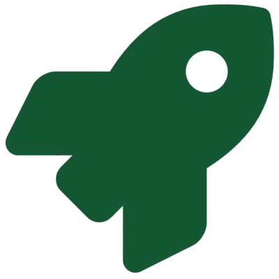 Green rocket icon to signify Time Travellers Guide